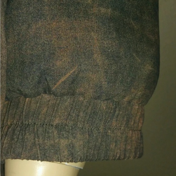 Eileen Fisher Terra Silk Print Bomber Jacket, Rye (Brown), Small  NWT $ 298 - Picture 7 of 10